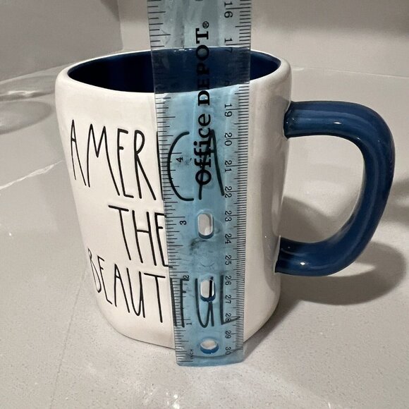 Rae Dunn “America The Beautiful” Artisan Collection Magenta White Blue Large - Picture 6 of 6